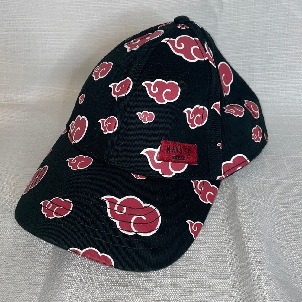 NARUTO Shippuden Akatsuki Cloud Snapback Hat Black Pink Clouds Adjustable